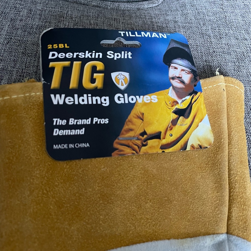 Tillman 25BL TIG Deerskin Welding gloves 4” Cuff size Large Brand new Unlined